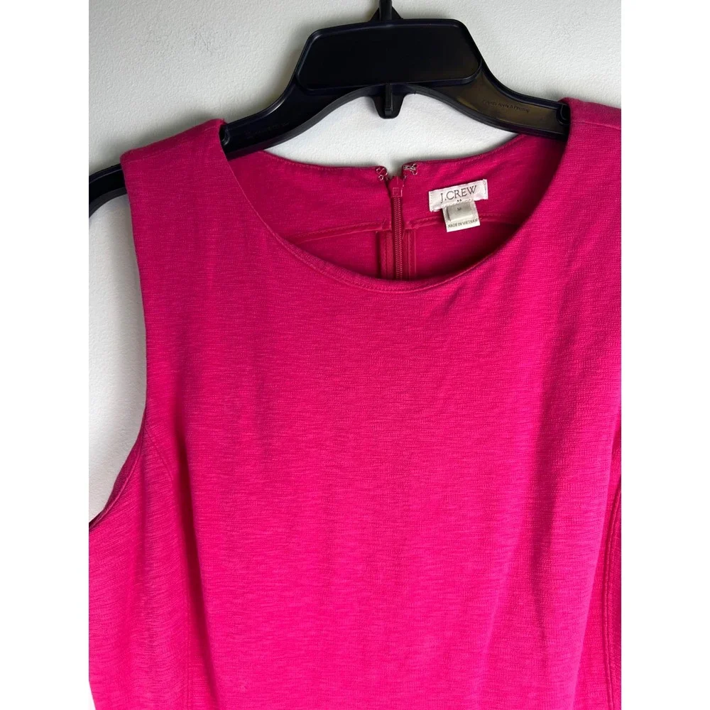 J Crew High Neck Sleeveless Pink‎ Fit n Flare Dress Women's Size M Classy Barbie